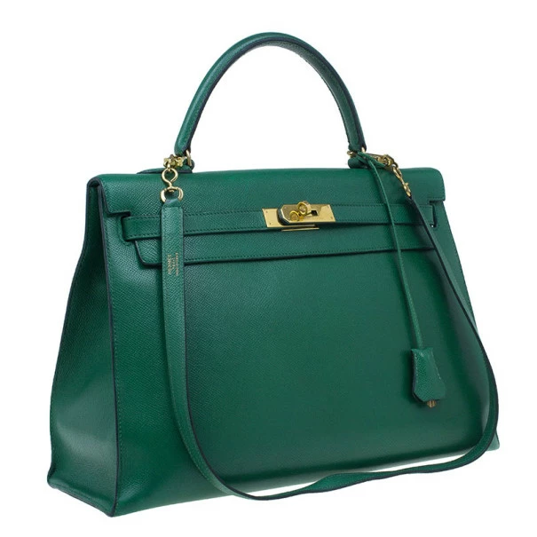 Hermes Vintage Emerald Green Kelly 36 For Women 5 Hermes Vintage Emerald Green Kelly 36 For Women - Image 3