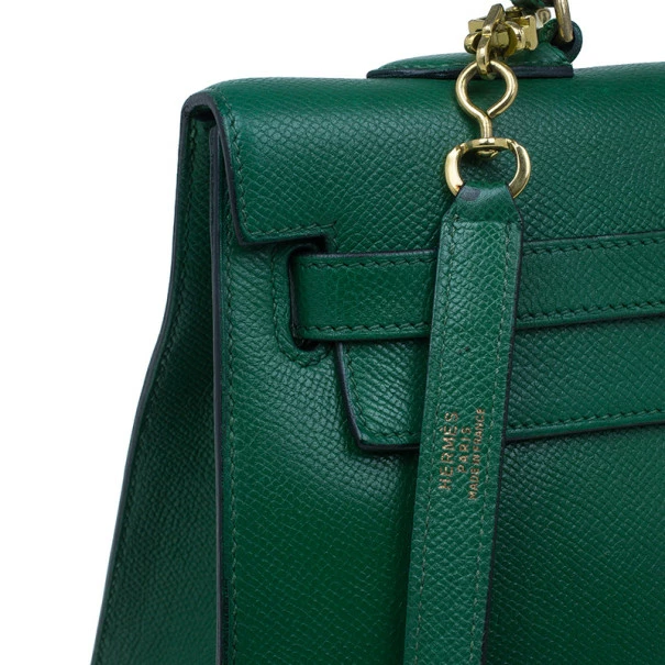 Hermes Vintage Emerald Green Kelly 36 For Women 12 Hermes Vintage Emerald Green Kelly 36 For Women - Image 10