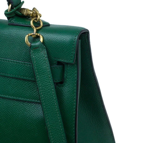Hermes Vintage Emerald Green Kelly 36 For Women 13 Hermes Vintage Emerald Green Kelly 36 For Women - Image 11