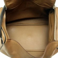 Hermes Brown Clemence Leather Lindy 34 Bag For Women -Deals Hermes Store luxury women hermes used handbags p79403 005
