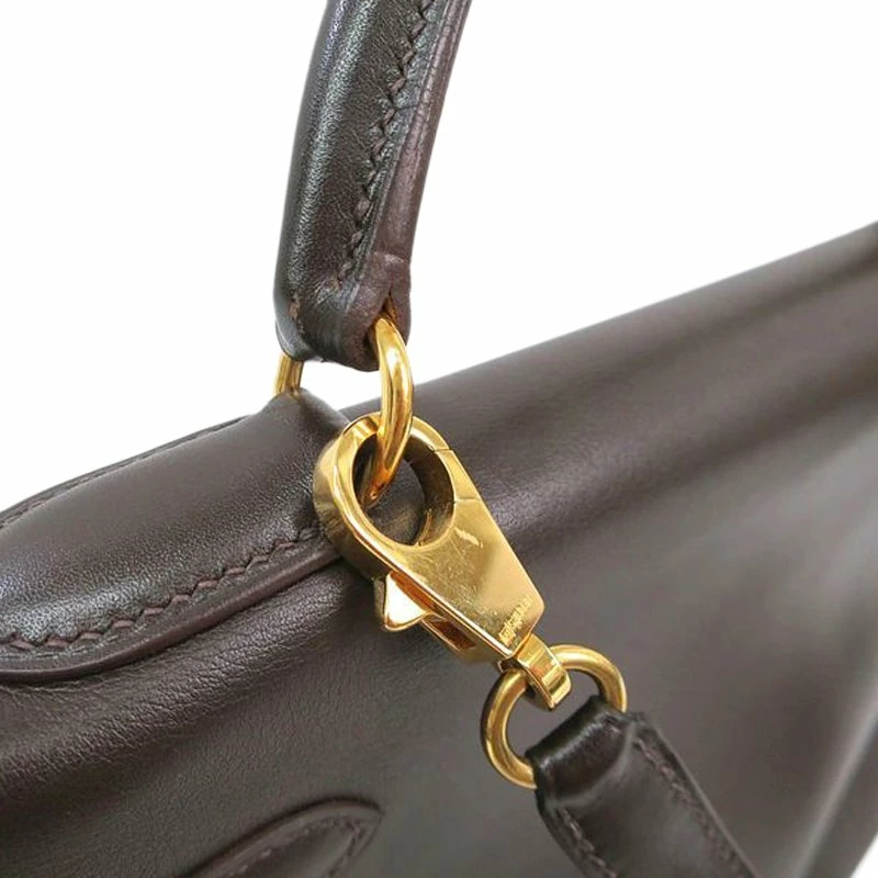 Hermes Ebene Veau Gulliver Leather Gold Hardware Kelly Retourne 32 For Women 9 Hermes Ebene Veau Gulliver Leather Gold Hardware Kelly Retourne 32 For Women - Image 7