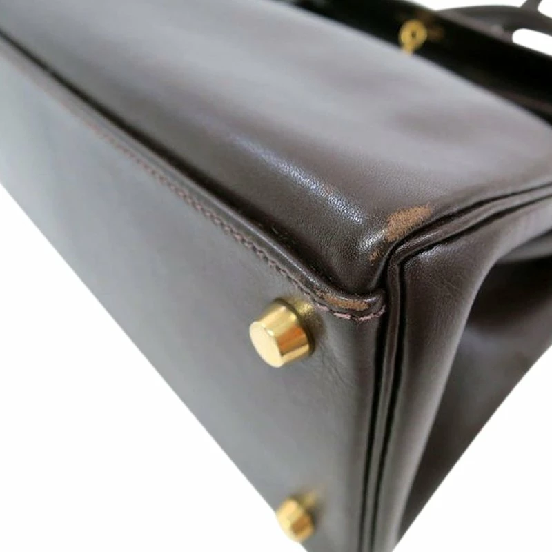 Hermes Ebene Veau Gulliver Leather Gold Hardware Kelly Retourne 32 For Women 11 Hermes Ebene Veau Gulliver Leather Gold Hardware Kelly Retourne 32 For Women - Image 9