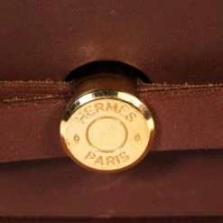 Hermes Brown Toile Canvas/Leather 2-in-1 Herbag GM Bag For Women -Deals Hermes Store luxury women hermes used handbags p80041 006