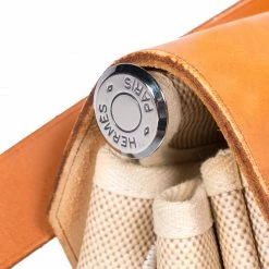 Hermes Beige And Orange Canvas And Vache Calfskin Leather Herbag GM Bag For Women -Deals Hermes Store luxury women hermes used handbags p80317 011