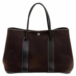 Hermes Brown Leather Garden Tote Bag For Women -Deals Hermes Store luxury women hermes used handbags p80748 004