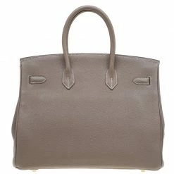Hermes Etain Togo Leather Gold Hardware Birkin 35 Bag For Women -Deals Hermes Store luxury women hermes used handbags p81272 004