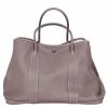 Hermes Grey Leather Garden Party MM Tote For Women 1 Hermes Grey Leather Garden Party MM Tote For Women -Deals Hermes Store luxury women hermes used handbags p81679 001