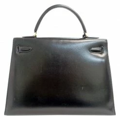 Hermes Black Leather Box Calf Leather Kelly 32 Bag For Women -Deals Hermes Store luxury women hermes used handbags p83242 0003
