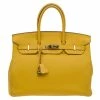 Hermes Yellow Clemence Leather Gold Hardware Birkin 35 Bag For Women -Deals Hermes Store luxury women hermes used handbags p83748 001