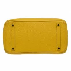 Hermes Yellow Clemence Leather Gold Hardware Birkin 35 Bag For Women -Deals Hermes Store luxury women hermes used handbags p83748 006