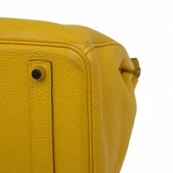 Hermes Yellow Clemence Leather Gold Hardware Birkin 35 Bag For Women -Deals Hermes Store luxury women hermes used handbags p83748 013