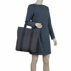 Hermes Herline Canvas Cabas Shopper Tote Bag For Women -Deals Hermes Store luxury women hermes used handbags p86510 002
