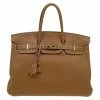 Hermes Cognac Togo Leather Gold Hardware Birkin 35 Bag For Women
