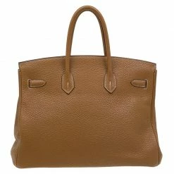 Hermes Cognac Togo Leather Gold Hardware Birkin 35 Bag For Women -Deals Hermes Store luxury women hermes used handbags p86686 004