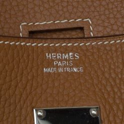 Hermes Brown Clemence Leather Palladium Hardware Shoulder Birkin 42 Bag For Women -Deals Hermes Store luxury women hermes used handbags p88131 009