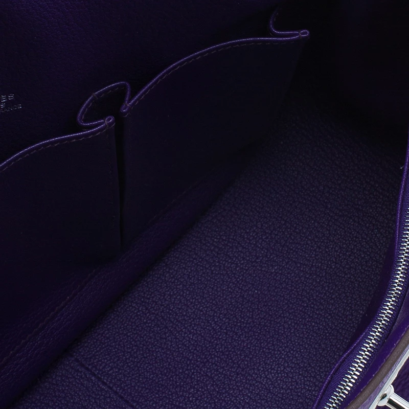 Hermes Purple Clemence Taurillon Jypsiere Messenger Bag 34CM For Women 17 Hermes Purple Clemence Taurillon Jypsiere Messenger Bag 34CM For Women - Image 15