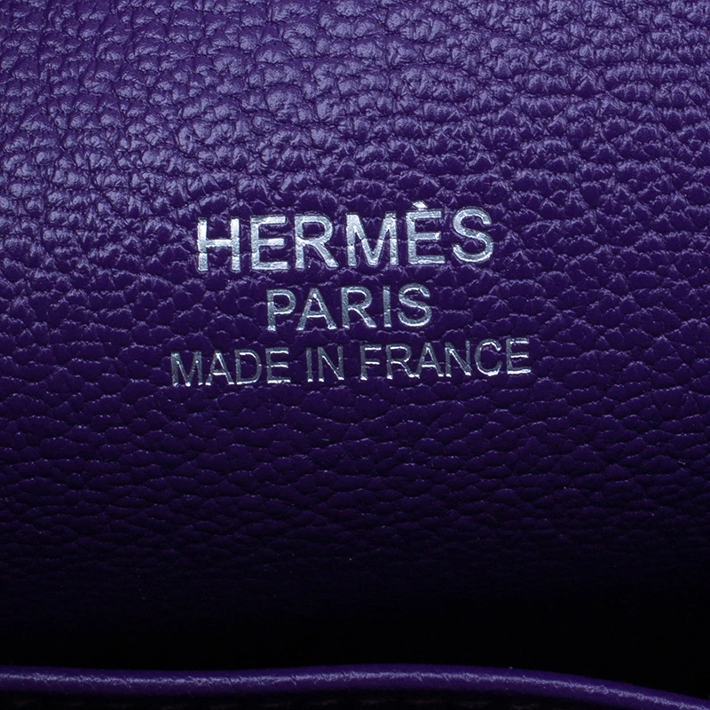 Hermes Purple Clemence Taurillon Jypsiere Messenger Bag 34CM For Women 19 Hermes Purple Clemence Taurillon Jypsiere Messenger Bag 34CM For Women - Image 17