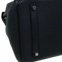 Hermes Noir Togo Leather Palladium Hardware Birkin 35 Bag For Women -Deals Hermes Store luxury women hermes used handbags p90952 011