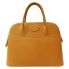 Hermes Gold Taurillon Clemence Leather Bolide 31 Bag For Women