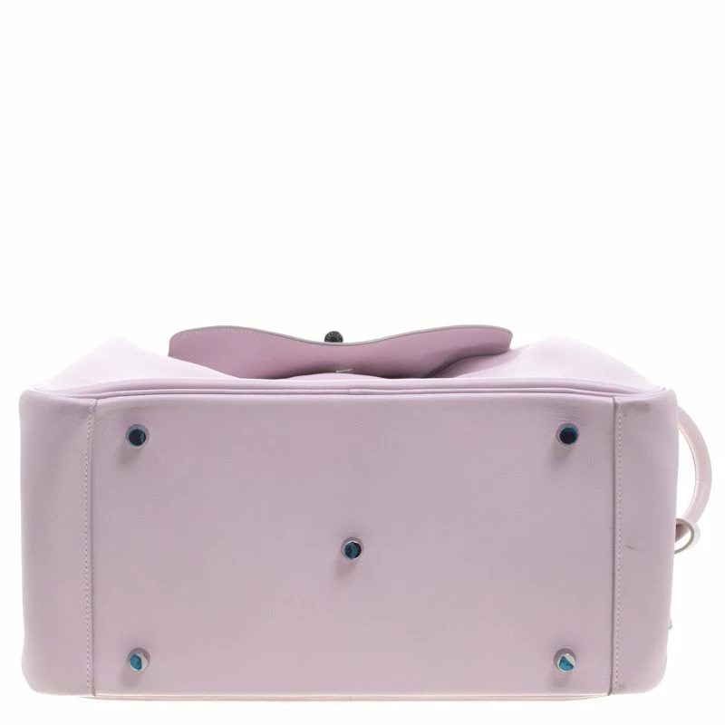 Hermes Pink Swift Leather Palladium Plated Lindy 34 Bag For Women 8 Hermes Pink Swift Leather Palladium Plated Lindy 34 Bag For Women - Image 6