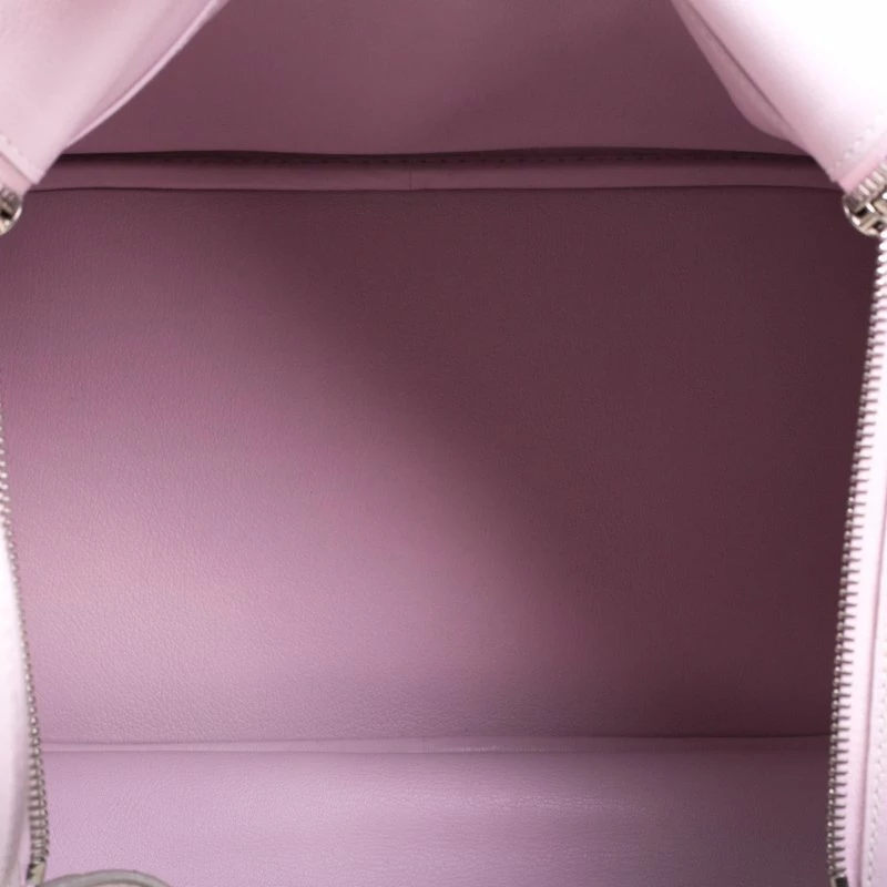 Hermes Pink Swift Leather Palladium Plated Lindy 34 Bag For Women 9 Hermes Pink Swift Leather Palladium Plated Lindy 34 Bag For Women - Image 7