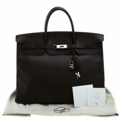 Hermes Cacao Epsom Leather Palladium Hardware Birkin 40 Bag For Women -Deals Hermes Store luxury women hermes used handbags p93593 010