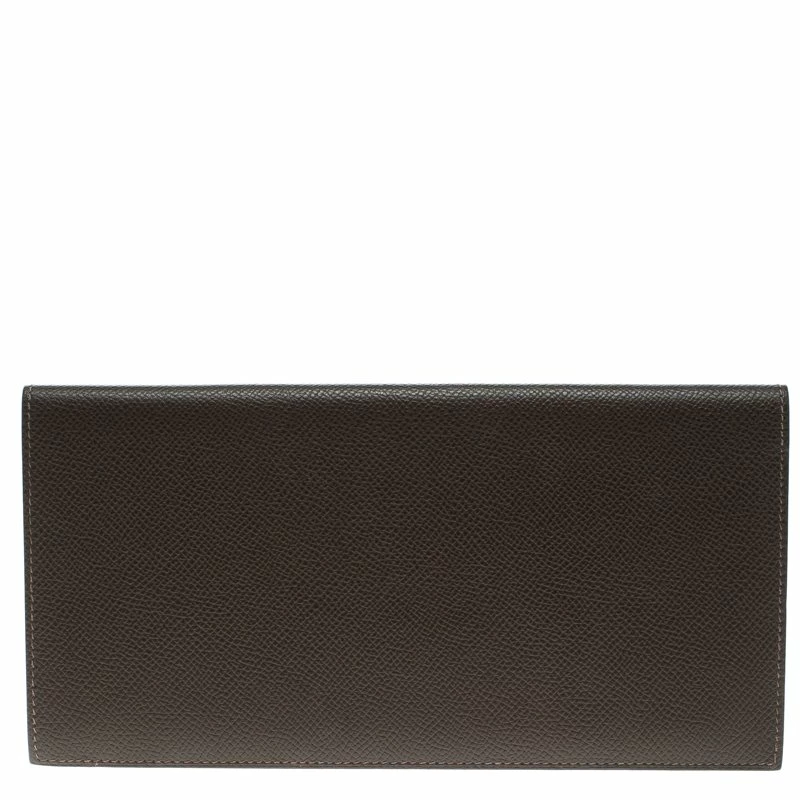 Hermes Cacao Epsom Leather Long Twill Wallet For Women 3 Hermes Cacao Epsom Leather Long Twill Wallet For Women