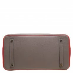 Hermes Etain/Bougainvillea Clemence/Togo Leather Gold Hardware Special Order Birkin 35 Bag For Women -Deals Hermes Store luxury women hermes used handbags p95017 006