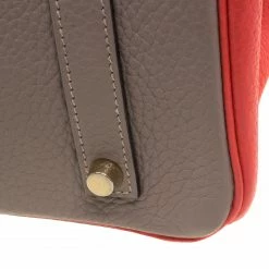 Hermes Etain/Bougainvillea Clemence/Togo Leather Gold Hardware Special Order Birkin 35 Bag For Women -Deals Hermes Store luxury women hermes used handbags p95017 012