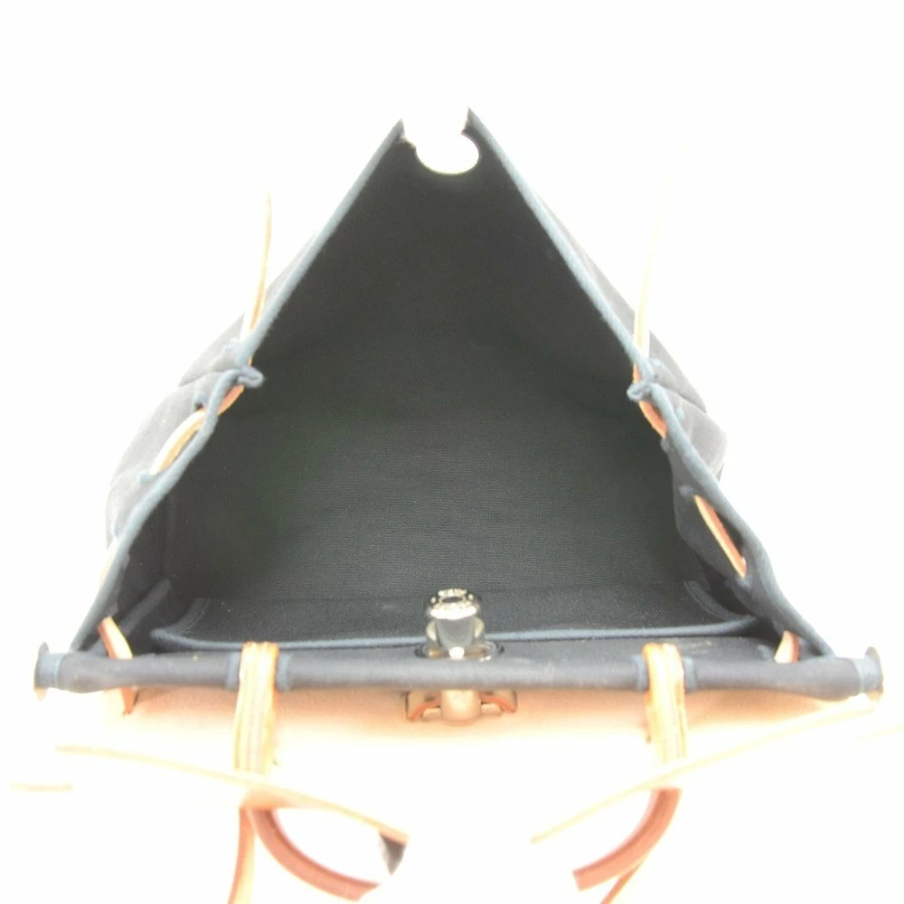 Hermes Bi Color Canvas/Leather 2-in-1 Herbag PM Bag For Women 6 Hermes Bi Color Canvas/Leather 2-in-1 Herbag PM Bag For Women - Image 4