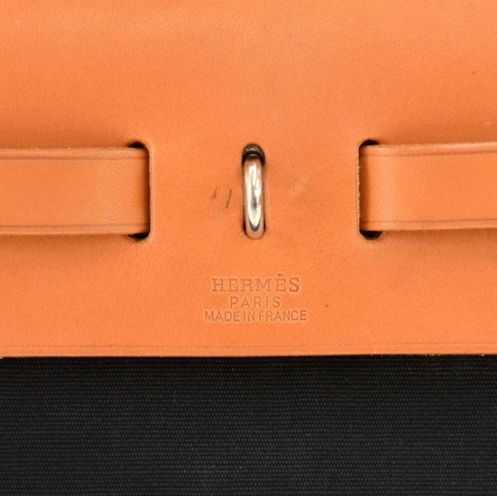 Hermes Bi Color Canvas/Leather 2-in-1 Herbag PM Bag For Women 7 Hermes Bi Color Canvas/Leather 2-in-1 Herbag PM Bag For Women - Image 5