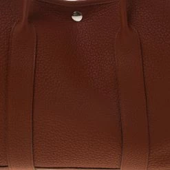 Hermes Brown Brique Fjord Leather Garden Party MM Tote For Women -Deals Hermes Store luxury women hermes used handbags p96310 005