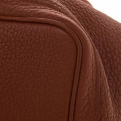 Hermes Brown Brique Fjord Leather Garden Party MM Tote For Women -Deals Hermes Store luxury women hermes used handbags p96310 012