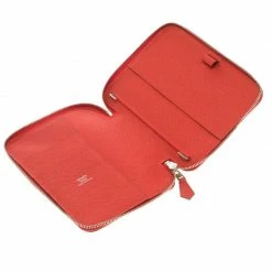 Hermes Rose Lipstick Epsom Leather Zip Globe Trotter Agenda For Women -Deals Hermes Store luxury women hermes used handbags p97124 002