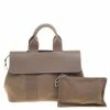 Hermes Taupe Fabric And Leather Valparaiso PM Bag For Women -Deals Hermes Store luxury women hermes used handbags p97431 001