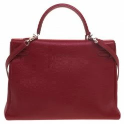 Hermes Ruby Togo Palladium Hardware Kelly Retourne 35 Bag For Women -Deals Hermes Store luxury women hermes used handbags p97750 005