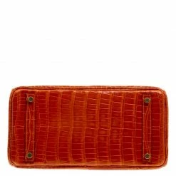 Hermes Fauve Porosus Crocodile Gold Hardware Birkin 30 Bag For Women -Deals Hermes Store luxury women hermes used handbags p99037 006