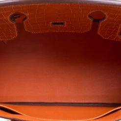 Hermes Fauve Porosus Crocodile Gold Hardware Birkin 30 Bag For Women -Deals Hermes Store luxury women hermes used handbags p99037 007