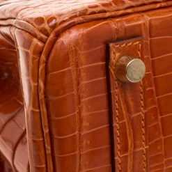 Hermes Fauve Porosus Crocodile Gold Hardware Birkin 30 Bag For Women -Deals Hermes Store luxury women hermes used handbags p99037 011