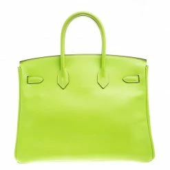 Hermes Kiwi Epsom Leather Palladium Hardware Birkin 35 Bag For Women -Deals Hermes Store luxury women hermes used handbags p99044 004