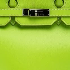 Hermes Kiwi Epsom Leather Palladium Hardware Birkin 35 Bag For Women -Deals Hermes Store luxury women hermes used handbags p99044 005