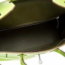 Hermes Kiwi Epsom Leather Palladium Hardware Birkin 35 Bag For Women -Deals Hermes Store luxury women hermes used handbags p99044 007