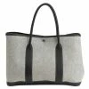 Hermes Bi Color Canvas/Leather Garden Party PM Bag For Women -Deals Hermes Store luxury women hermes used handbags p99525 001