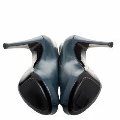 Hermes Blue Leather Peep Toe Platform Pumps Size 37.5 For Women 15 Hermes Blue Leather Peep Toe Platform Pumps Size 37.5 For Women -Deals Hermes Store luxury women hermes used shoes p116443 006