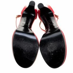 Hermes Red Patent Leather Ankle Strap Platform Sandals Size 40 For Women 15 Hermes Red Patent Leather Ankle Strap Platform Sandals Size 40 For Women -Deals Hermes Store luxury women hermes used shoes p121352 006