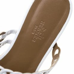 Hermes White Leather Nude Sandals Size 38 For Women -Deals Hermes Store luxury women hermes used shoes p121366 007