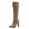 Hermes Beige Suede Knee High Boots Size 38 For Women -Deals Hermes Store luxury women hermes used shoes p125052 001