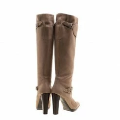 Hermes Beige Suede Knee High Boots Size 38 For Women -Deals Hermes Store luxury women hermes used shoes p125052 005