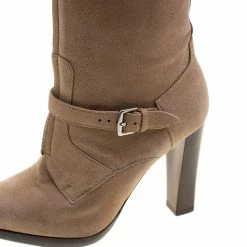 Hermes Beige Suede Knee High Boots Size 38 For Women -Deals Hermes Store luxury women hermes used shoes p125052 007