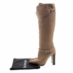 Hermes Beige Suede Knee High Boots Size 38 For Women -Deals Hermes Store luxury women hermes used shoes p125052 008